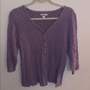 CROFT & BARROW PURPLE SWEATER